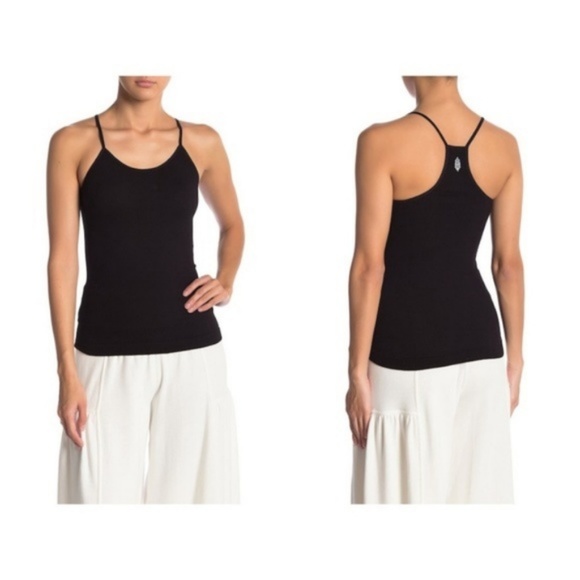 Free People Tops - Free People Shine On Black Fitted tank top XS/S